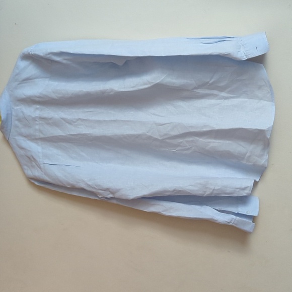 Vilebrequin Men Linen Shirt-Caroubis  Blue - Picture 12 of 16